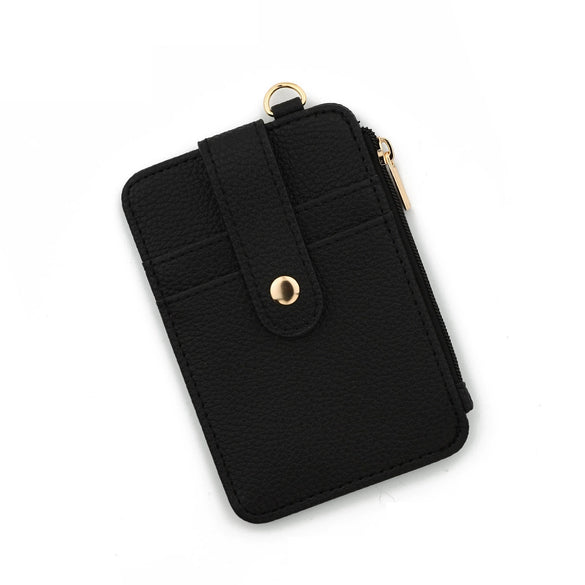 Card Bag Coin Purse Id Bag Vertical Printed Hem Zipper Pvc Nylon Solid Color Women's
