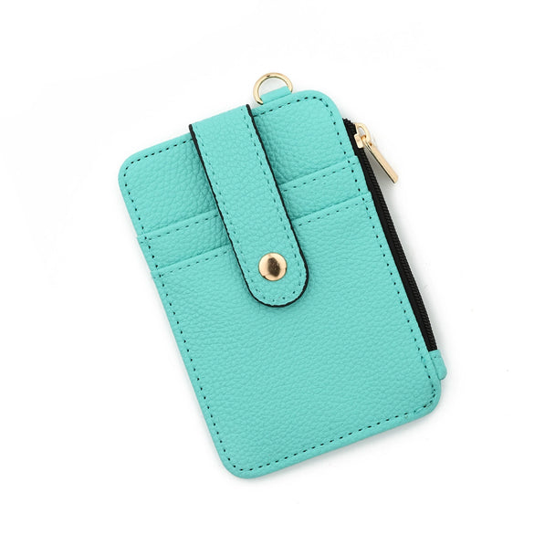 Card Bag Coin Purse Id Bag Vertical Printed Hem Zipper Pvc Nylon Solid Color Women's