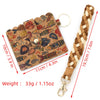 Card Bag Pvc Braided Wrist Strap Keychain With Animals Pattern
