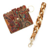 Card Bag Pvc Braided Wrist Strap Keychain With Animals Pattern