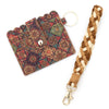 Card Bag Pvc Braided Wrist Strap Keychain With Animals Pattern