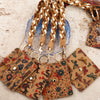 Card Bag Pvc Braided Wrist Strap Keychain With Animals Pattern