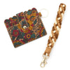 Card Bag Pvc Braided Wrist Strap Keychain With Animals Pattern
