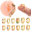 Cartilage Earrings Copper Zircon Geometric Electroplating Women's