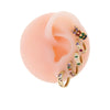 Cartilage Earrings Copper Zircon Geometric Electroplating Women's