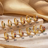 Cartilage Earrings Copper Zircon Geometric Electroplating Women's