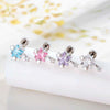 Cartilage Piercing Ear Bone Nail Metal Geometric Fivepointed Star Zirconia Fashion