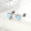 Cartilage Piercing Ear Bone Nail Metal Heart Shape With Diamond Design