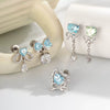 Cartilage Piercing Ear Bone Nail Metal Heart Shape Zircon Diamond Unisex