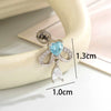 Cartilage Piercing Ear Bone Nail Metal Heart Shape Zircon Diamond Unisex