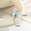Cartilage Piercing Ear Bone Nail Metal Heart Shape Zircon Diamond Unisex