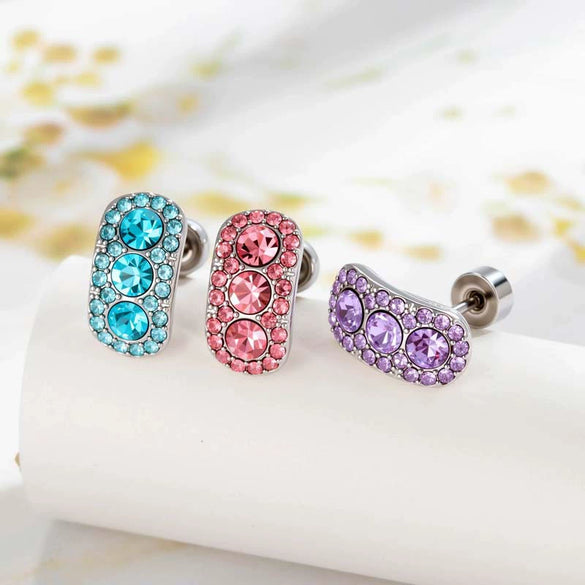 Cartilage Piercing Ear Bone Nail Metal Zircon Geometric Cross Style