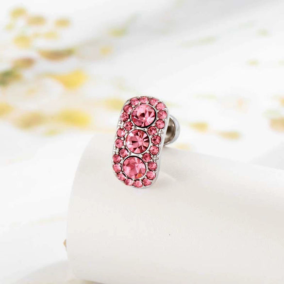 Cartilage Piercing Ear Bone Nail Metal Zircon Geometric Cross Style