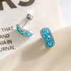 Cartilage Piercing Ear Bone Nail Metal Zircon Geometric Cross Style