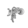 Cartilage Piercing Ear Bone Nail Stainless Steel Butterfly Shape Micropaved Zircon Electroplated Women's Style
