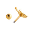 Cartilage Piercing Ear Bone Nail Stainless Steel Butterfly Shape Micropaved Zircon Electroplated Women's Style