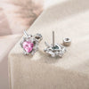 Cartilage Piercing Ear Bone Nail Titanium Steel Heart Shaped With Zircon