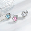 Cartilage Piercing Ear Bone Nail Titanium Steel Heart Shaped With Zircon