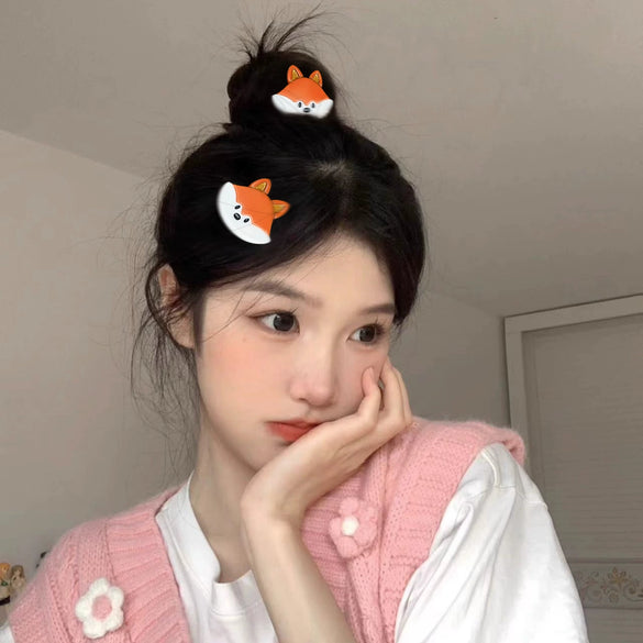 Cartoon Acetic Acid Animals Style Polished Side Clip Hair Accessories