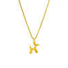 Cartoon Animal Doberman Dog Pendant Stainless Steel Necklace With Electroplating And Geometric Design For Women