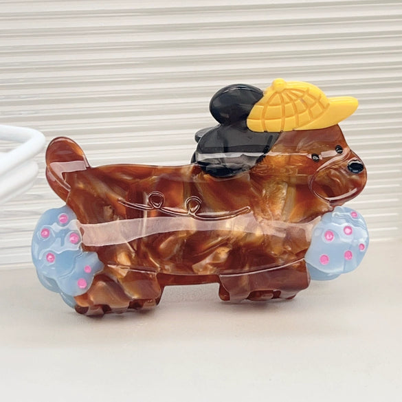 Cartoon Animal Puppy Acetate Handmade Hair Clip