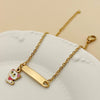 Cartoon Animal Zodiac Stainless Steel Electroplated Pendant Bracelet Jewelry