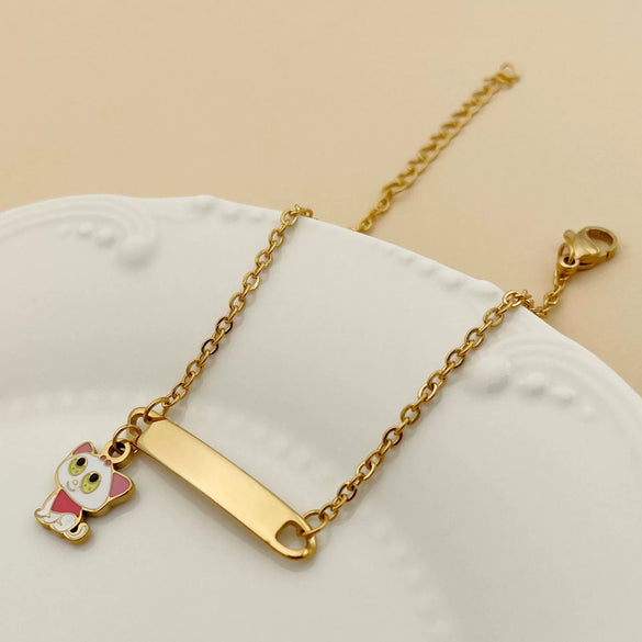 Cartoon Animal Zodiac Stainless Steel Electroplated Pendant Bracelet Jewelry