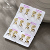 Cartoon Animal Zodiac Zircon Electroplated Cat Earrings For Women