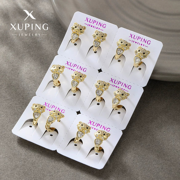 Cartoon Animal Zodiac Zircon Electroplated Cat Earrings For Women