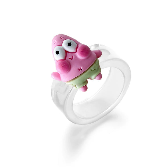 Cartoon Character Plastic And Resin Children's Ring Purely Handmade