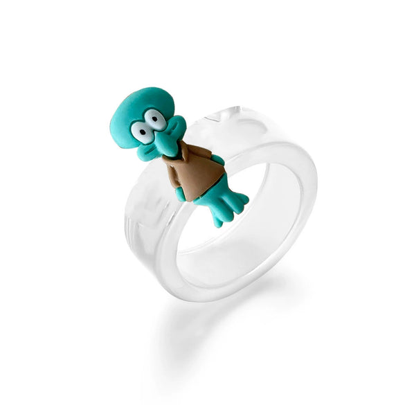 Cartoon Character Plastic And Resin Children's Ring Purely Handmade