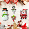 Cartoon Christmas Aluminum Foil Balloon Featuring Santa Claus And Snowman For Party Decoration