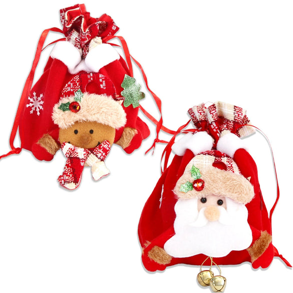 Cartoon Cloth Gift Bag For Christmas