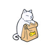 Cartoon Cute Alloy Cat Badge Couple Black And White Backpack Accessories With Paint Electroplating Brooch