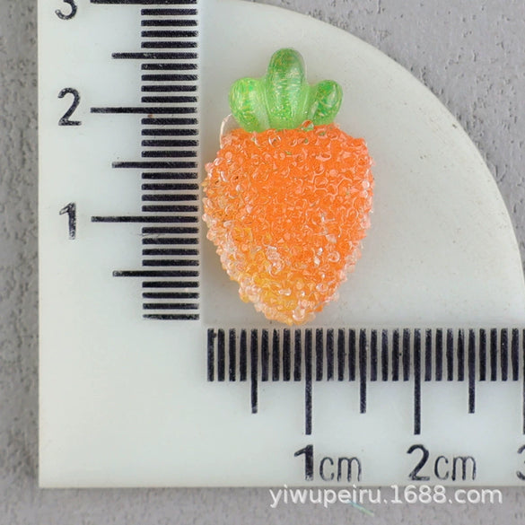 Cartoon Fruit Resin And Plastic Hairpin Accessories With Drip Oil Finish For Children's Headwear And Decorative Shoe Charms
