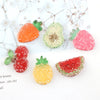 Cartoon Fruit Resin And Plastic Hairpin Accessories With Drip Oil Finish For Children's Headwear And Decorative Shoe Charms