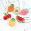 Cartoon Fruit Resin And Plastic Hairpin Accessories With Drip Oil Finish For Children's Headwear And Decorative Shoe Charms