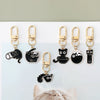 Cartoon Keychain Alloy Stainless Steel Cute Naughty Cat Oil Dripping Electroplated Pendant