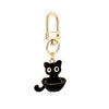 Cartoon Keychain Alloy Stainless Steel Cute Naughty Cat Oil Dripping Electroplated Pendant