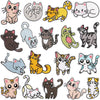 Cartoon Kitten Computerembroidered Ironon Patches Polyester Fabric Clothing Decorative Appliques
