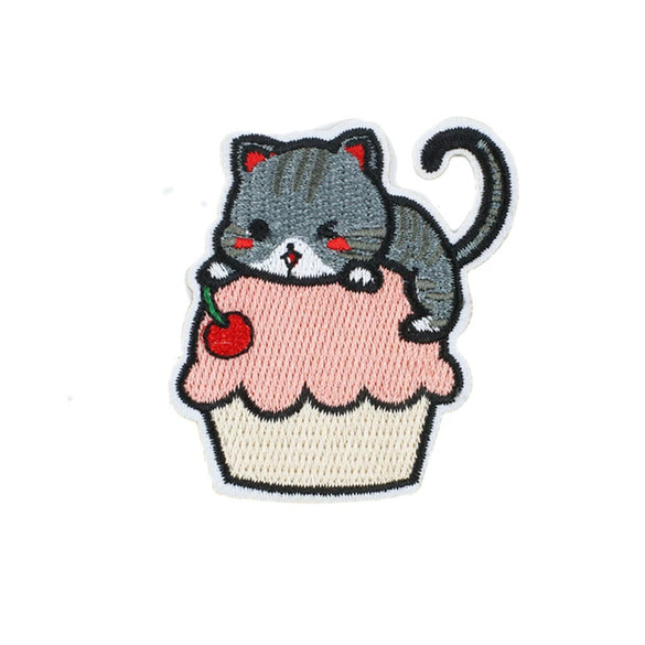 Cartoon Kitten Computerembroidered Ironon Patches Polyester Fabric Clothing Decorative Appliques