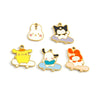 Cartoon Parchia Dog Dripping Oil Stainless Steel Handmade Jewelry Pendant
