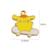 Cartoon Parchia Dog Dripping Oil Stainless Steel Handmade Jewelry Pendant