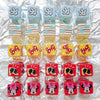 Cartoon Printed Gloves Beads Diy Handmade Bracelet Necklace Beaded Mobile Phone Chain Plastic Resin Material Block Shape