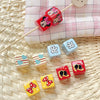 Cartoon Printed Gloves Beads Diy Handmade Bracelet Necklace Beaded Mobile Phone Chain Plastic Resin Material Block Shape