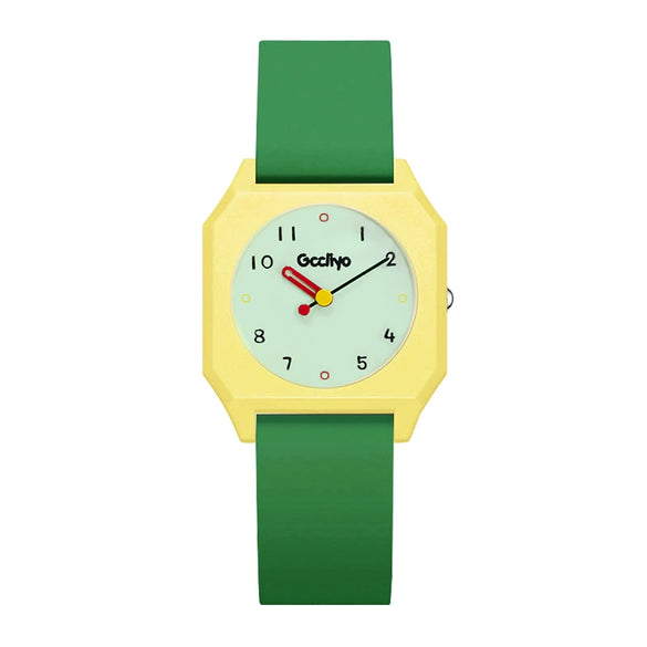 Cartoon Silicone Alloy Student Watch With Square Dial And Mineral Strengthened Mirror