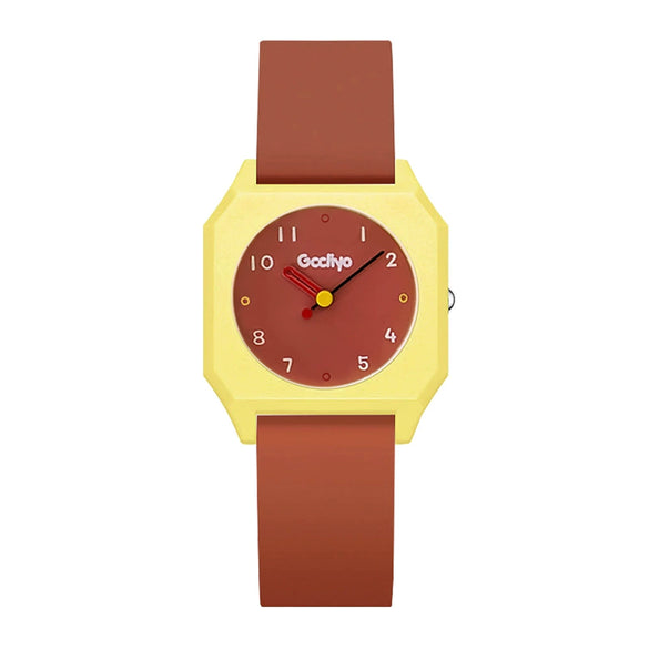 Cartoon Silicone Alloy Student Watch With Square Dial And Mineral Strengthened Mirror