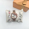 Cartoon Style Alloy Case Milan Ribbon Strap Magnetic Buckle Universal Watch With Cartoon Shape Dial