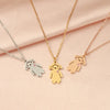 Wholesale Jewelry Cartoon Style Basic Streetwear Geometric Customization Laser Engraving Stainless Steel Zircon 18K Gold Plated Plating Inlay Pendant Necklace
