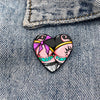 Cartoon Style Color Block Alloy Printing Unisex Brooches